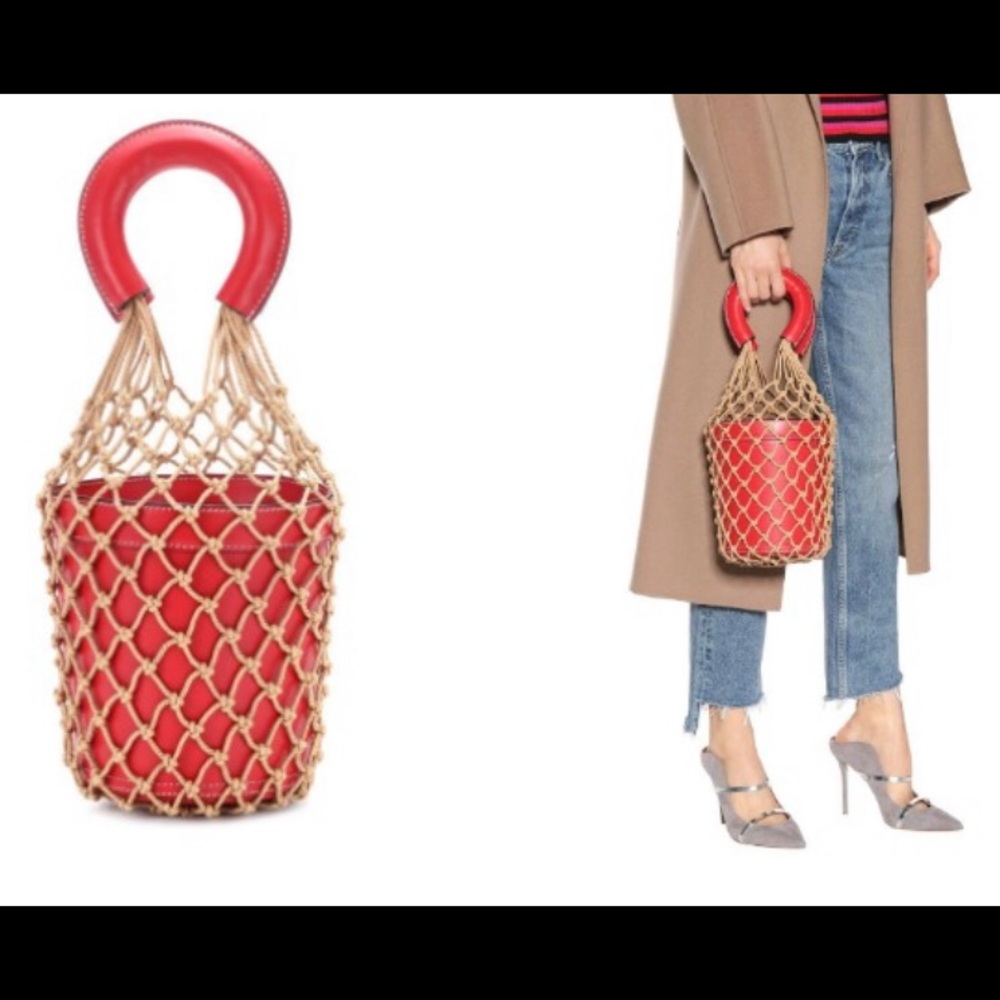 STAUD Moreau bucket bag red FLOOR SAMPLE